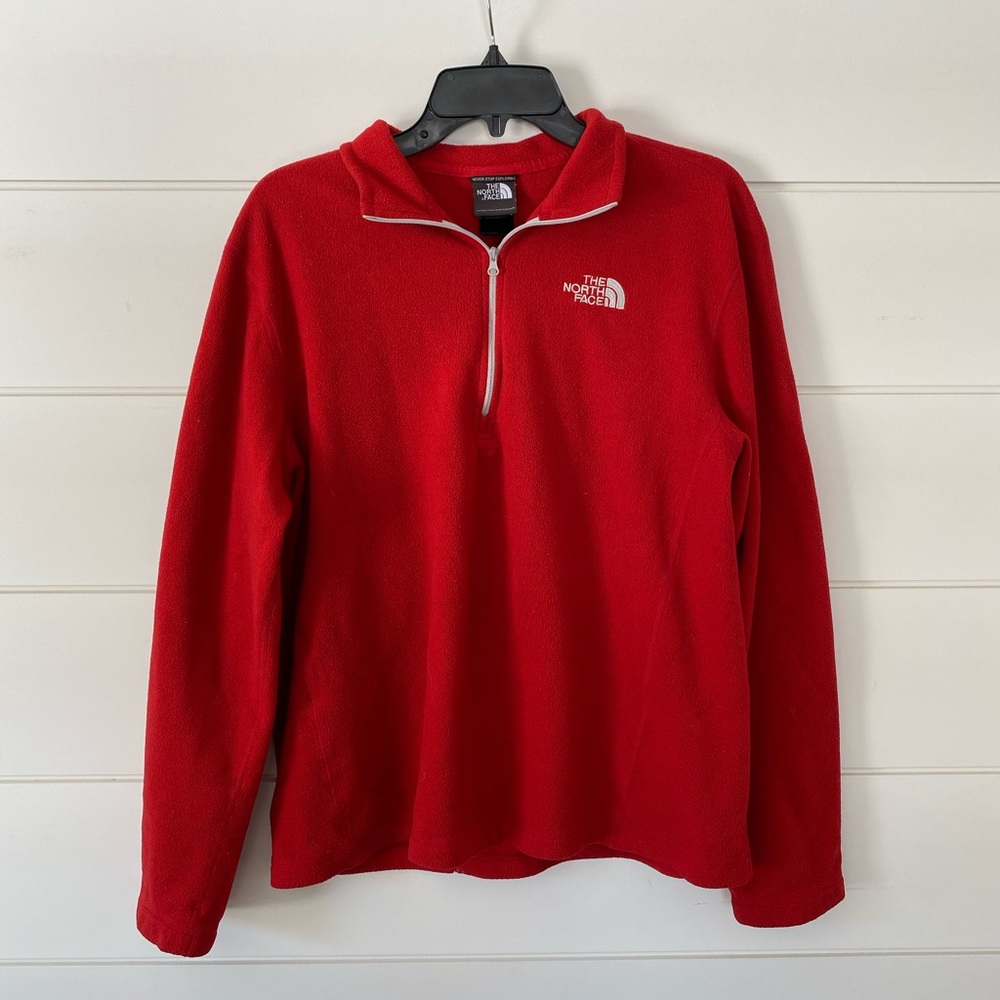 The North Face Red Quarter Zip Mens Medium